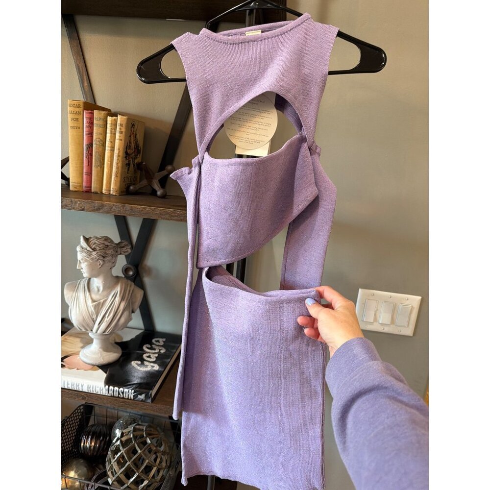 Baobab Violeta Knit Mini Dress Violet Purple Womens Size Small - Picture 12 of 14